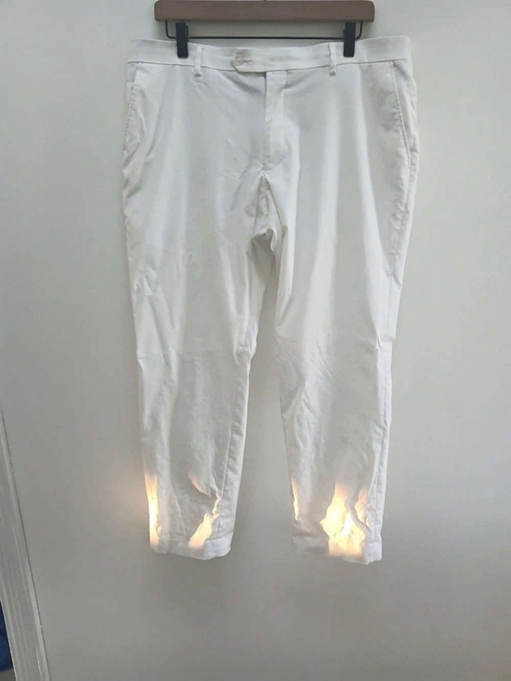 Tommy Hilfiger Men's White Classic Fit Chino Pants Size 38x30